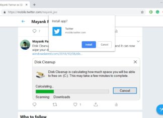 Twitter PWA Chrome