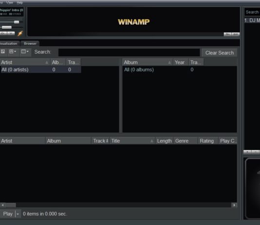 Winamp on Windows 10