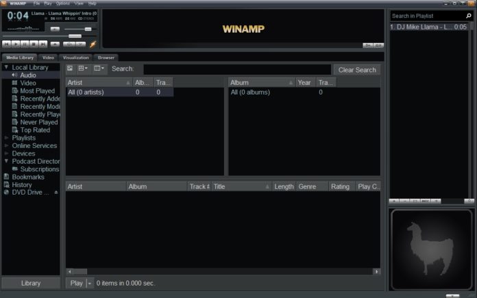 Winamp on Windows 10