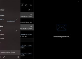 Windows 10 Mail app dark mode