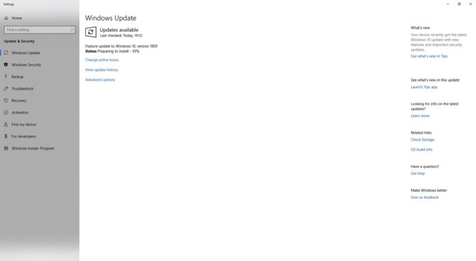 Windows 10 October 2018 Update