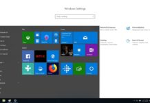 Windows 10 October 2018 Update start