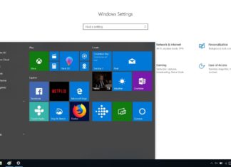 Windows 10 October 2018 Update start