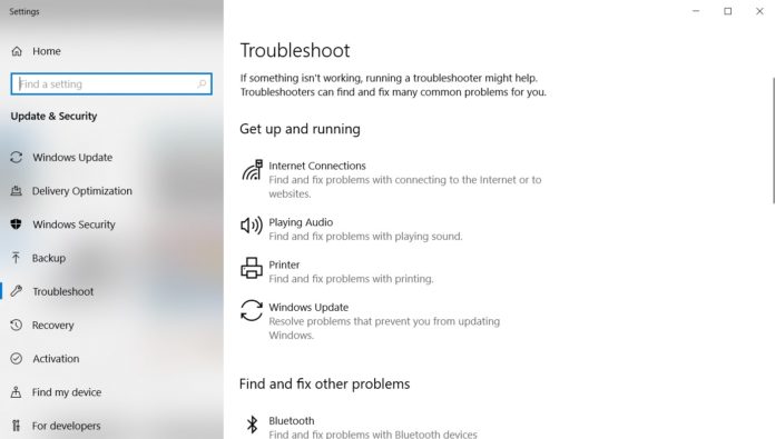 Windows 10 Troubleshooter