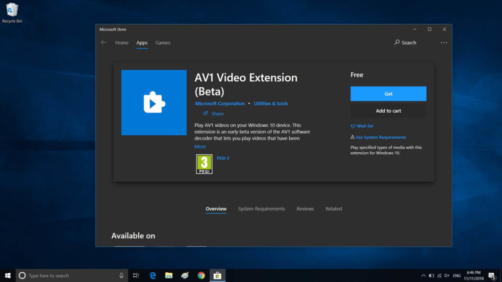 Microsoft brings av1 video codec support to windows 10