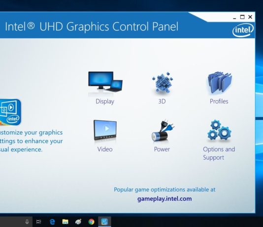 Intel update for Windows 10
