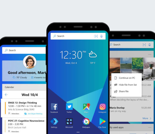 Microsoft Launcher app