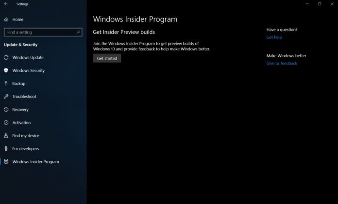 Windows 10 19H1 preview builds