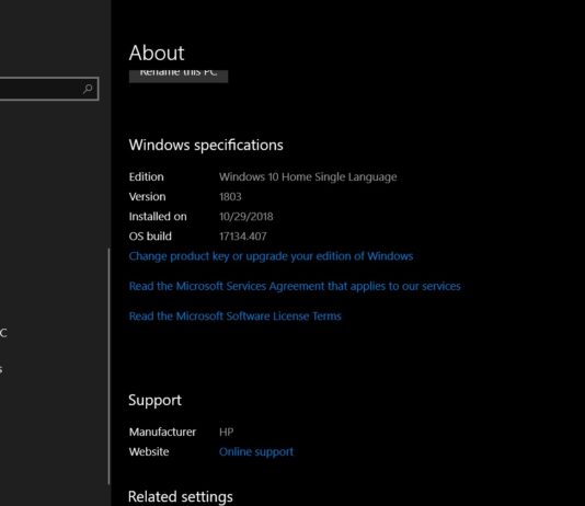 Windows 10 April 2018 Update