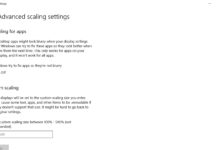 Windows 10 DPI settings