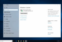 Windows 10 October 2018 Update page