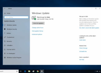 Windows 10 October 2018 Update page