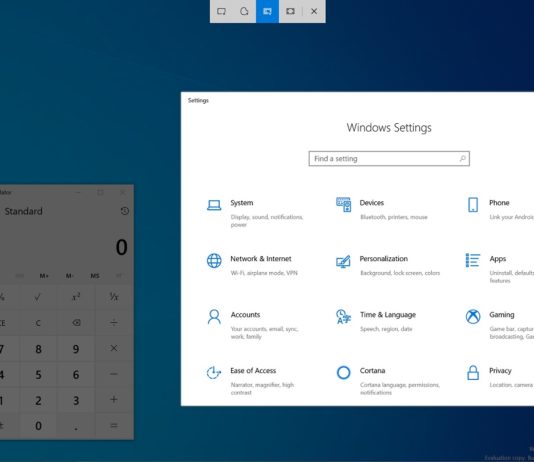 Windows 10 Snipping Window
