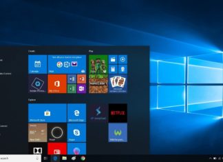 Windows 10 Start screen