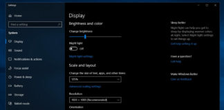 Windows 10 brightness settings