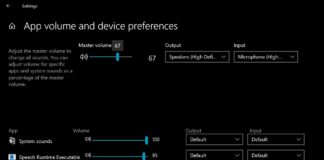 Windows 10 modern volume mixer