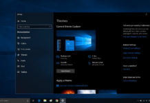 Windows 10 theme setting
