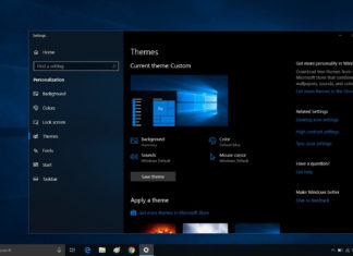 Windows 10 theme setting