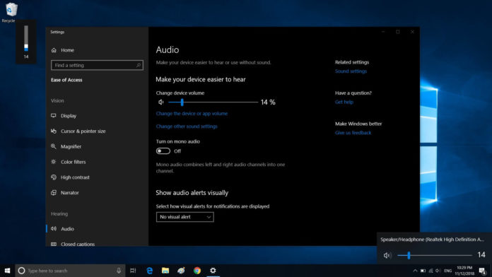 Windows 10 volume system