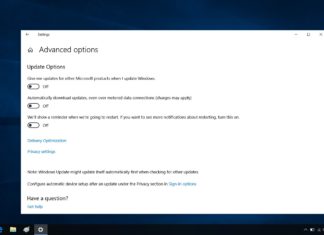 Windows Update setting