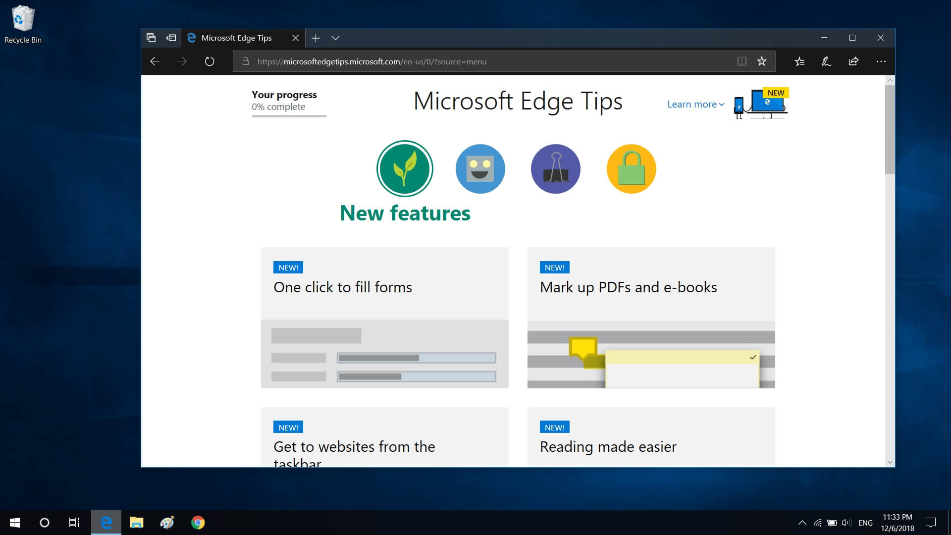 Microsoft Edge features