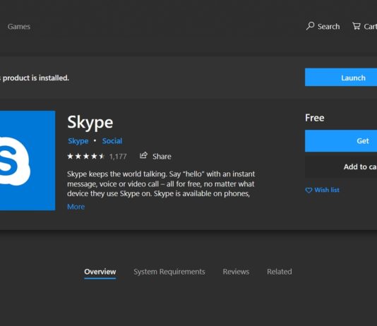 Skype Windows 10