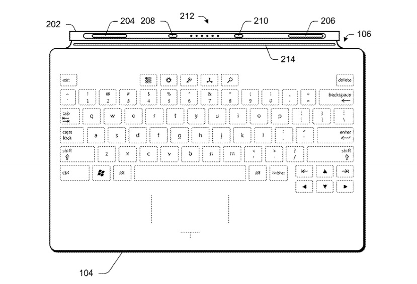 Surface keyboard patent