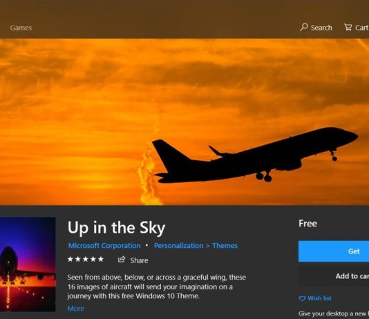 Another free wallpaper pack for Windows 10 released by Microsoft Up in the Sky wallpaper