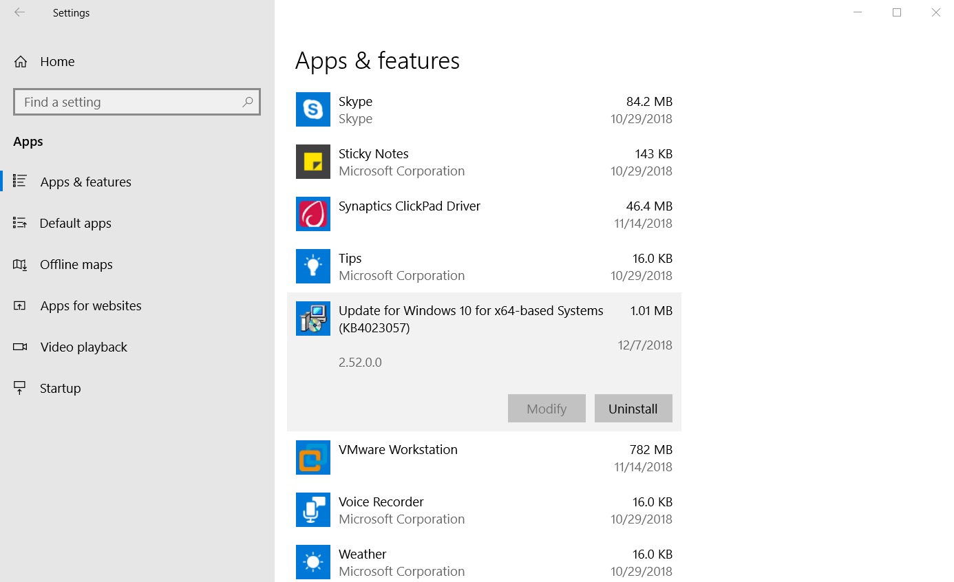 Windows 10 KB4023057