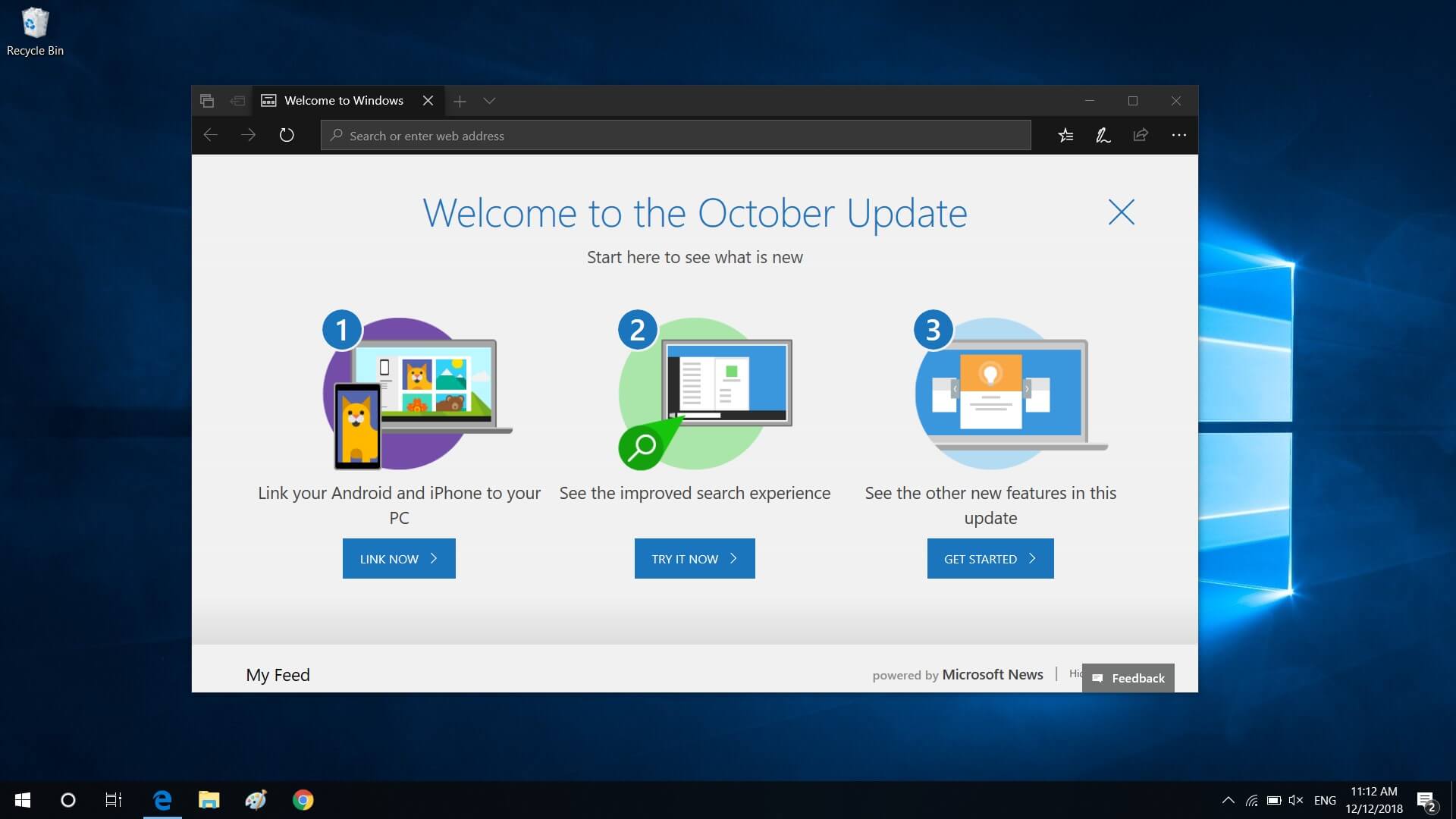 Atualização do Windows 10 de outubro de 2018