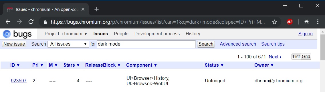 Chrome Dark Mode Chromium