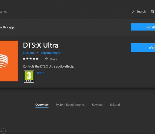 DTS for Windows 10