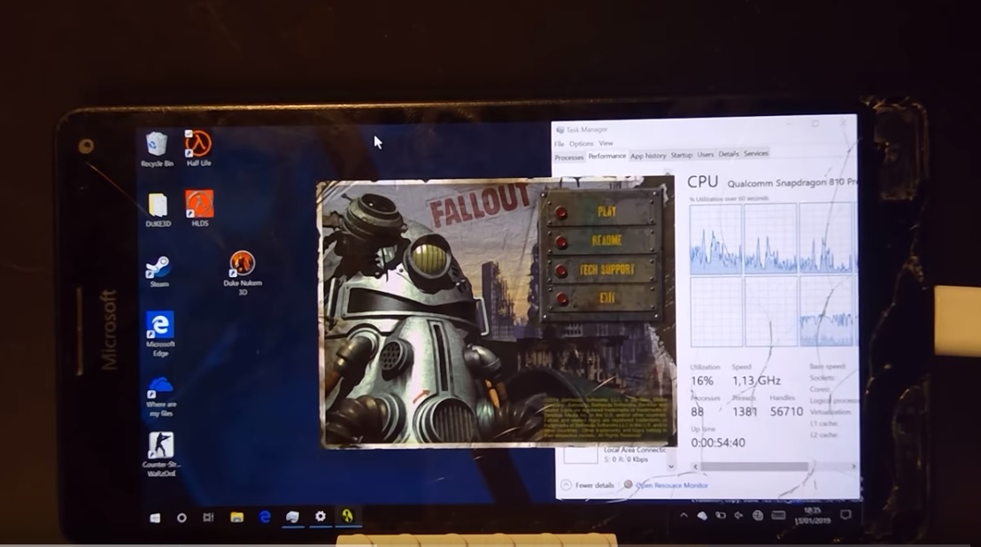 Fallout on Lumia 950 XL