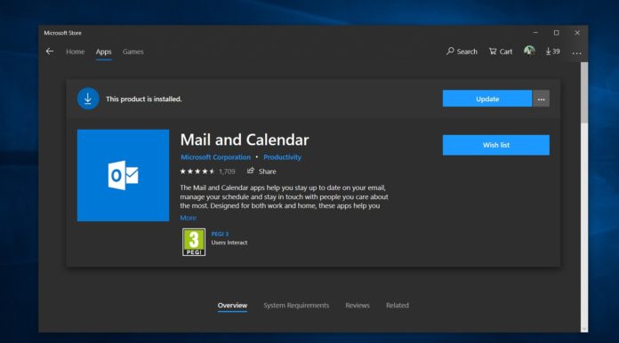 Mail app in Windows 10