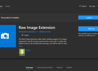 Raw Image Extension for Windows 10