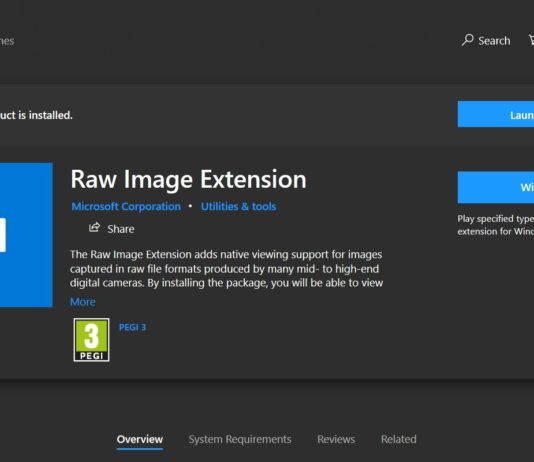 Microsoft releases Raw Image Extension for Windows 10 Raw Image Extension for Windows 10