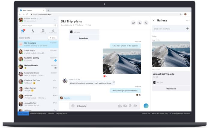 Skype new web experience