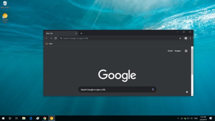 Chrome dark theme