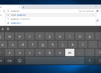 Chrome touch keyboard