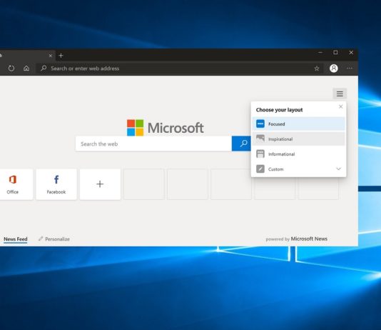Chromium Edge interface