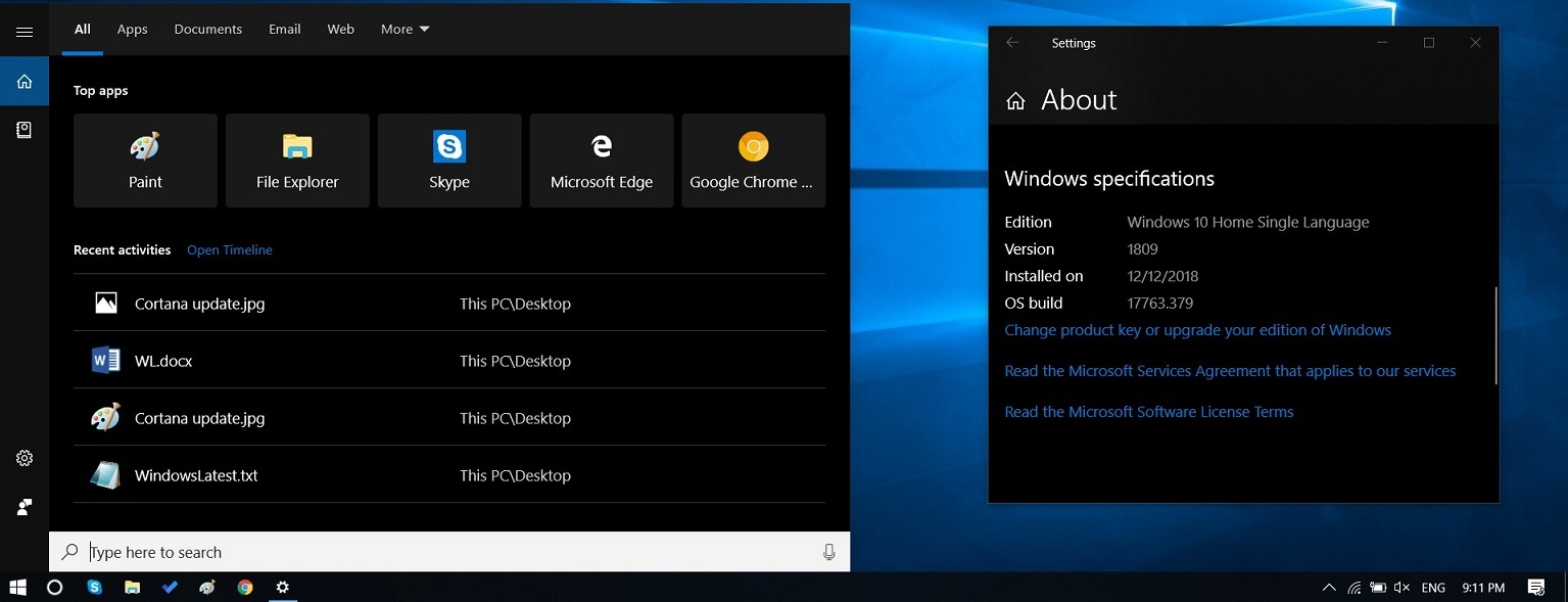 Cortana updated look