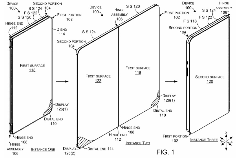 Foldable tablet patent