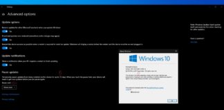 Pause updates in Windows 10