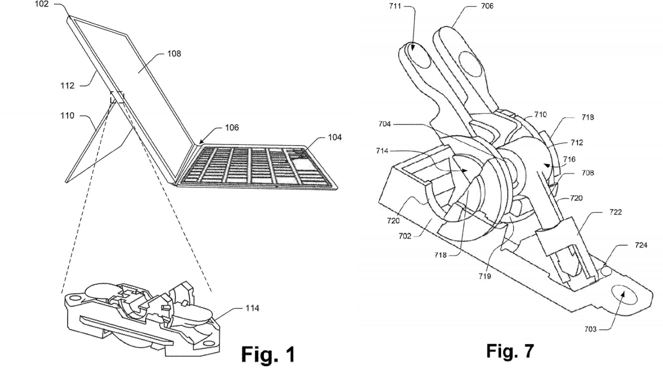 Surface hinge patent