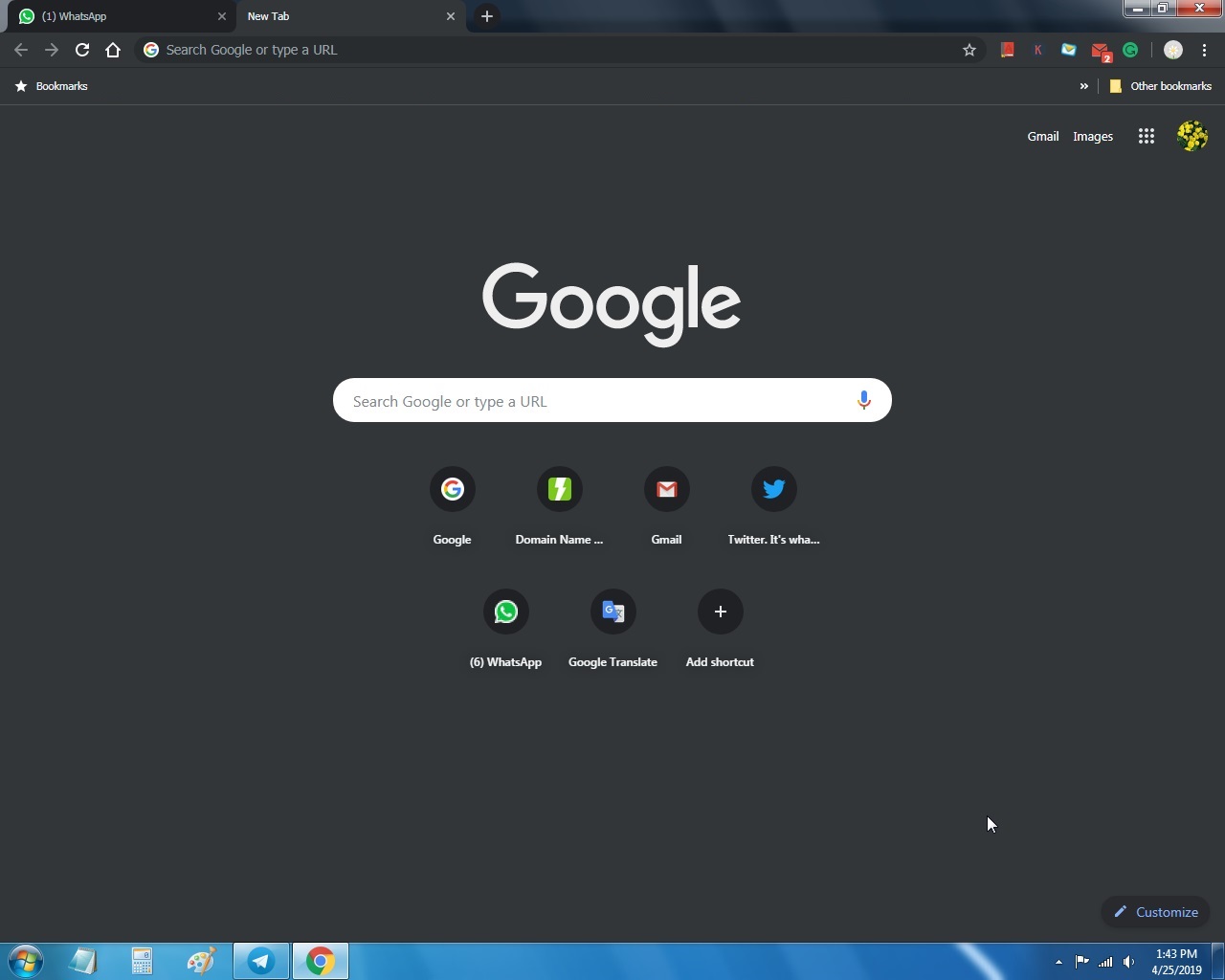 Chrome dark mode in Windows 7