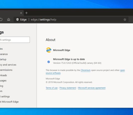 Edge Chromium update