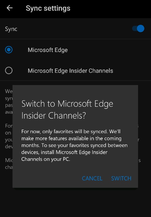 Edge for Android Beta