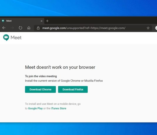 Google denies blocking its app Meet on Chromium-based Microsoft Edge Meet in Microsoft Edge