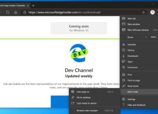 Microsoft Edge Dev