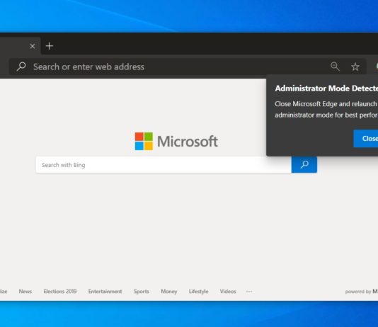 Microsoft Edge homepage